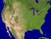 USA Satellit + Grenzen 1600x1200